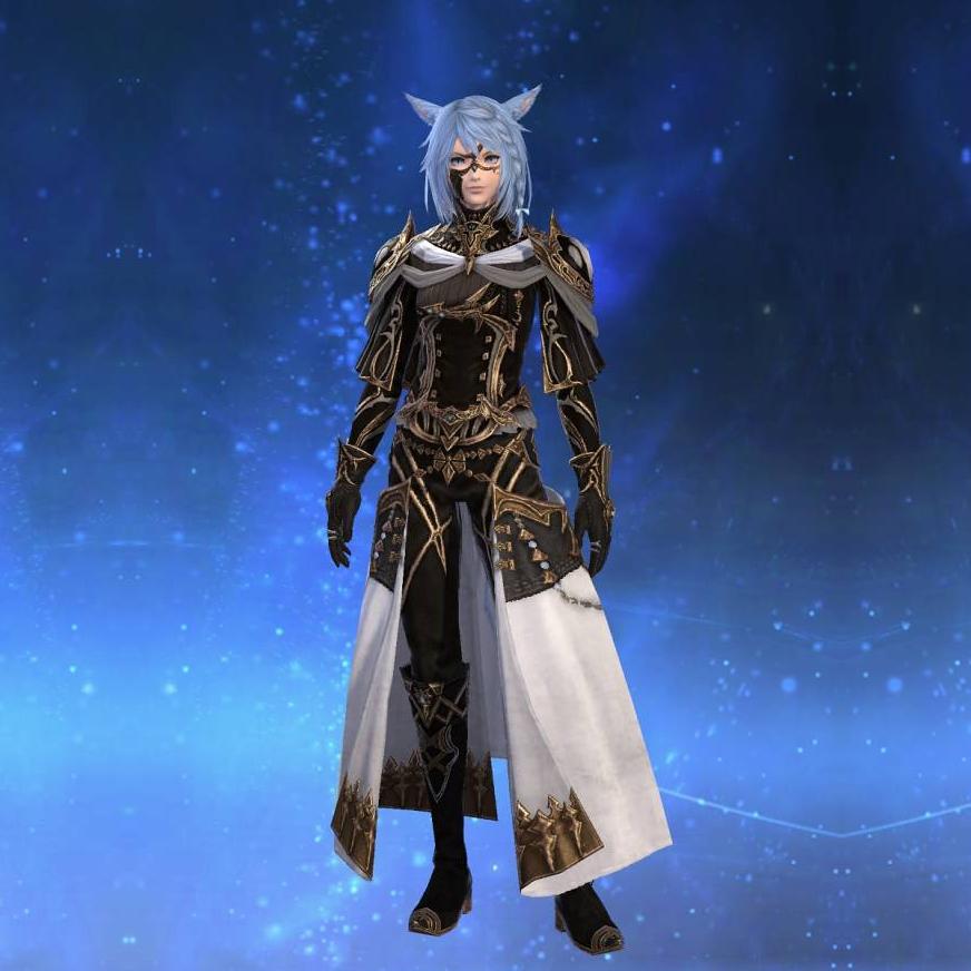 Augmented Lunar Envoy's Jacket of Fending's gearset image female model.