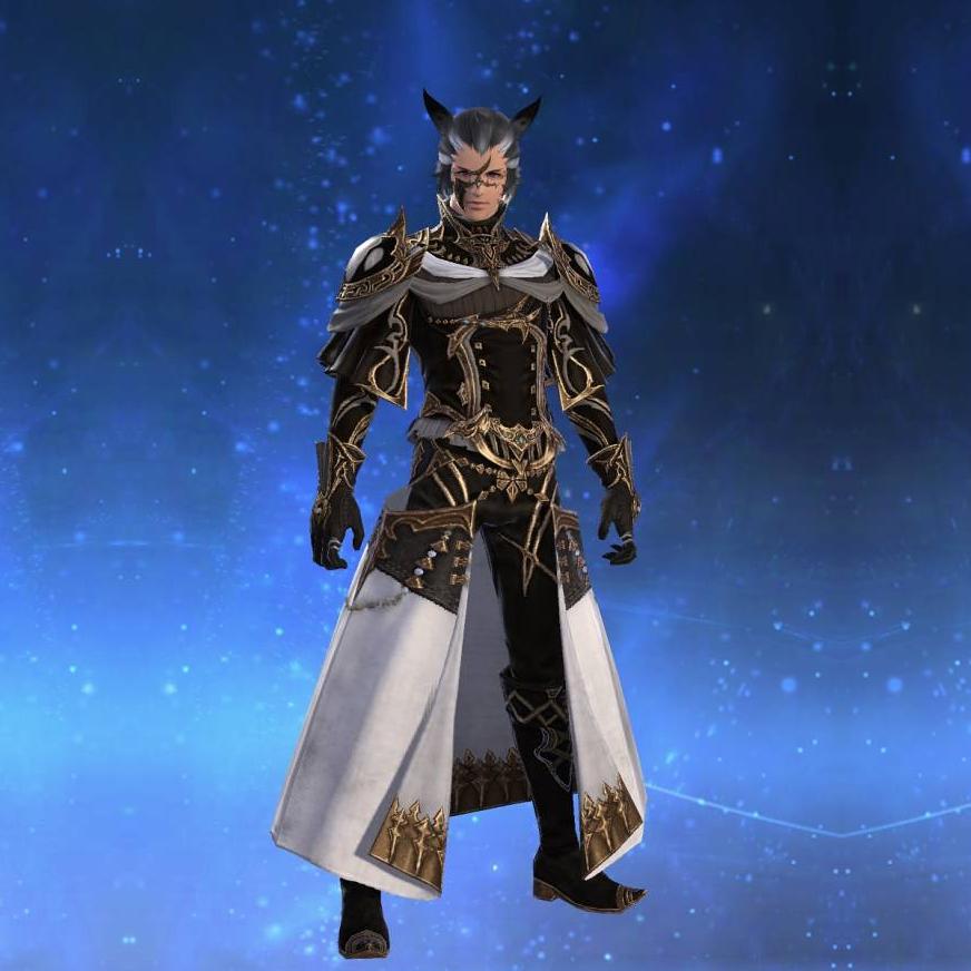 Augmented Lunar Envoy's Jacket of Fending's gearset image male model.