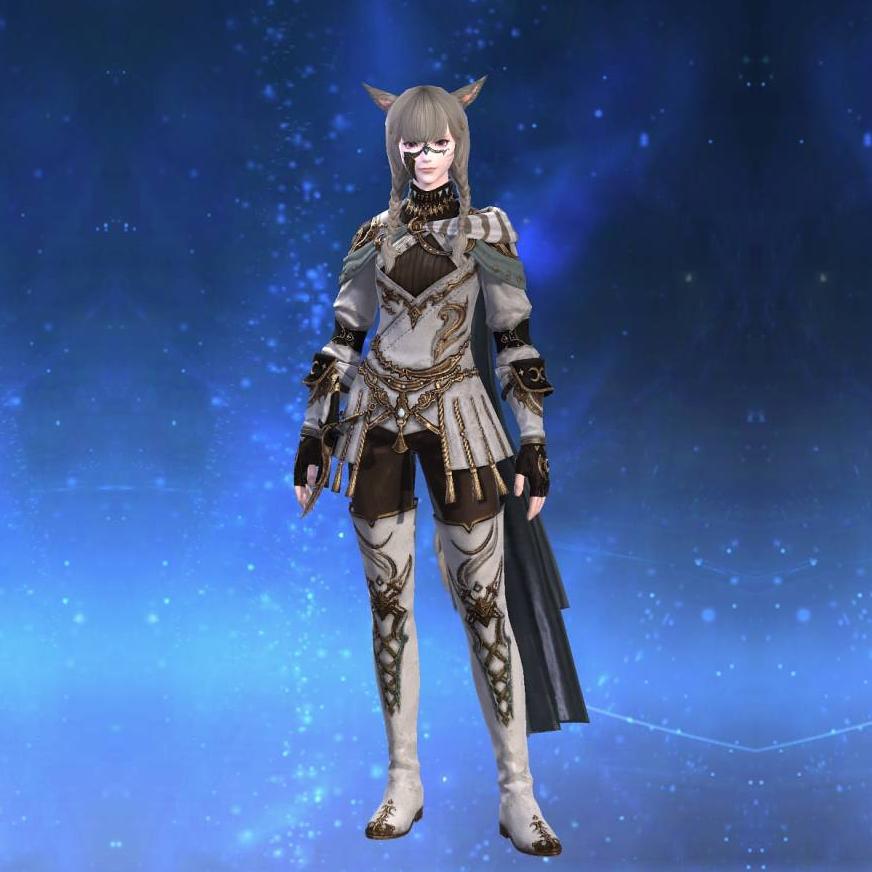 Augmented Lunar Envoy's Gambison of Aiming's gearset image female model.