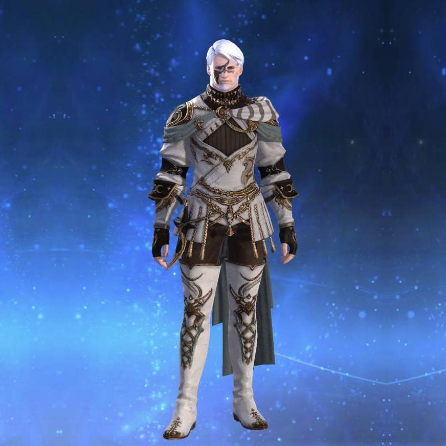 Augmented Lunar Envoy's Gambison of Aiming's gearset image male model.