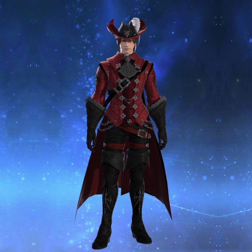 Virtu Duelist's Tabard's gearset image male.