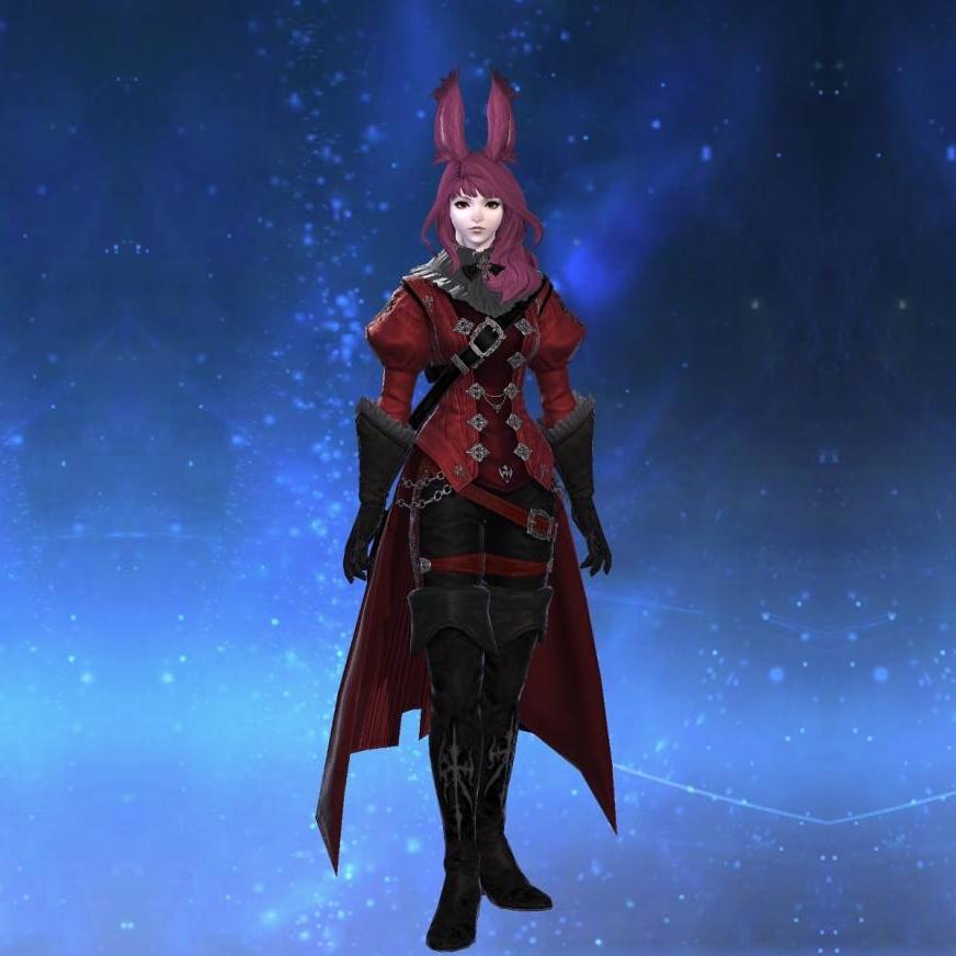 Virtu Duelist's Tabard's gearset image female model.