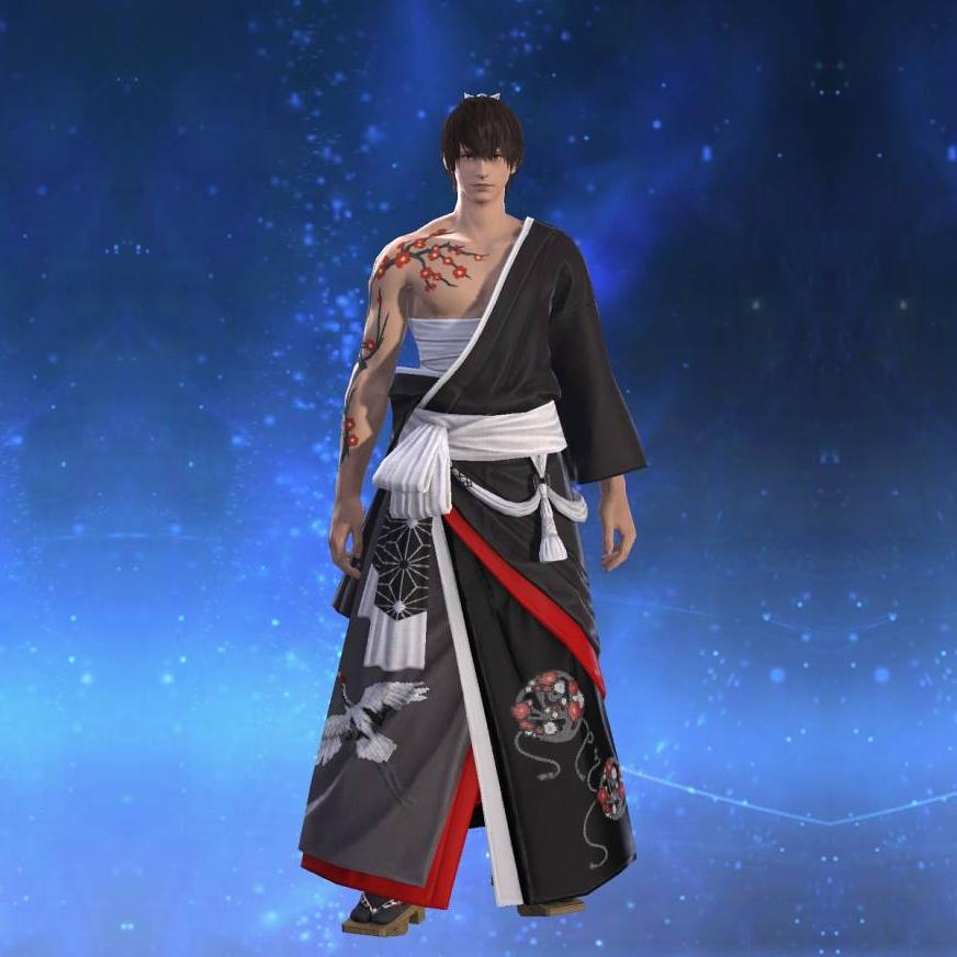夜鶴袴下's gearset image male.