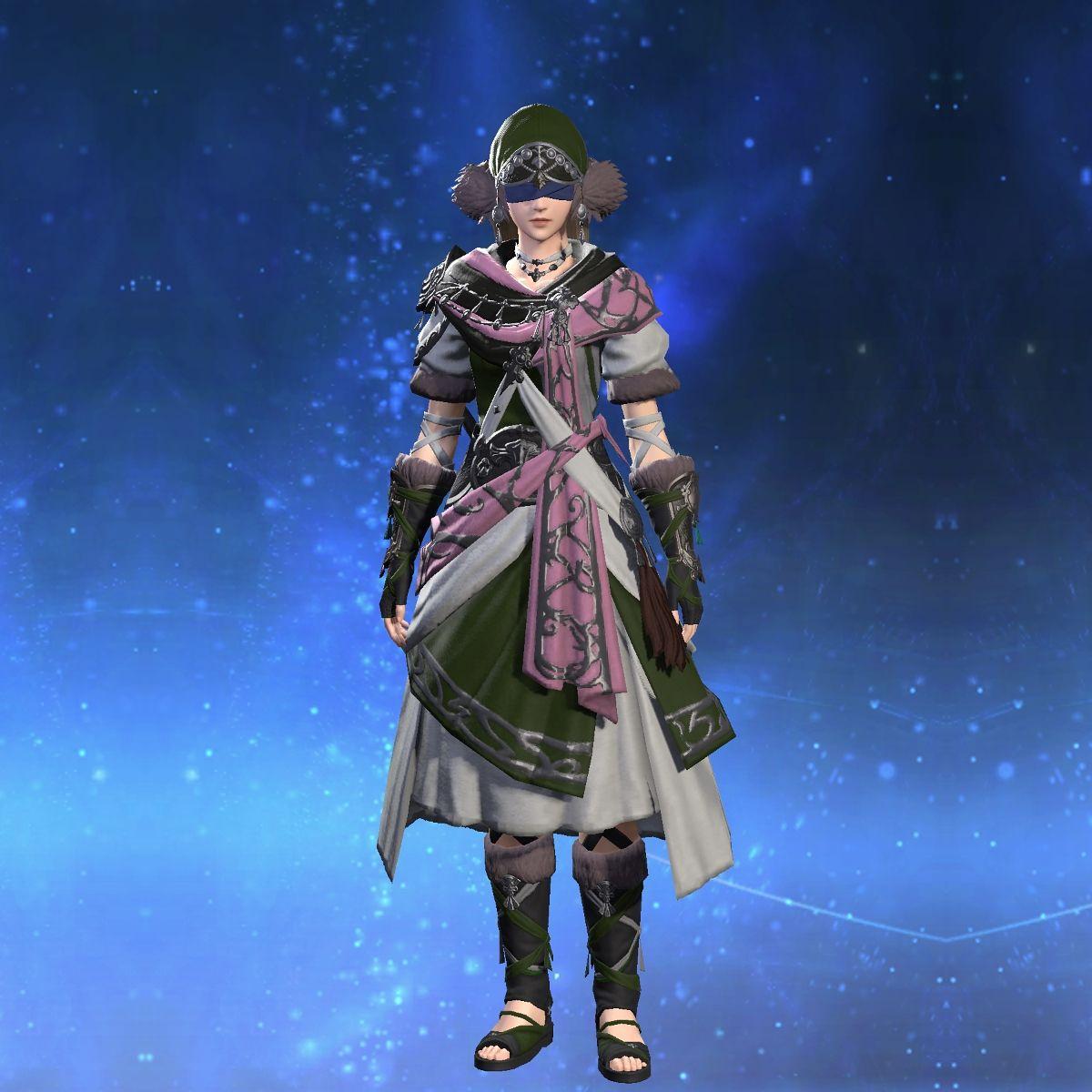 Snow Cotton Tunic of Healing's gearset image female.