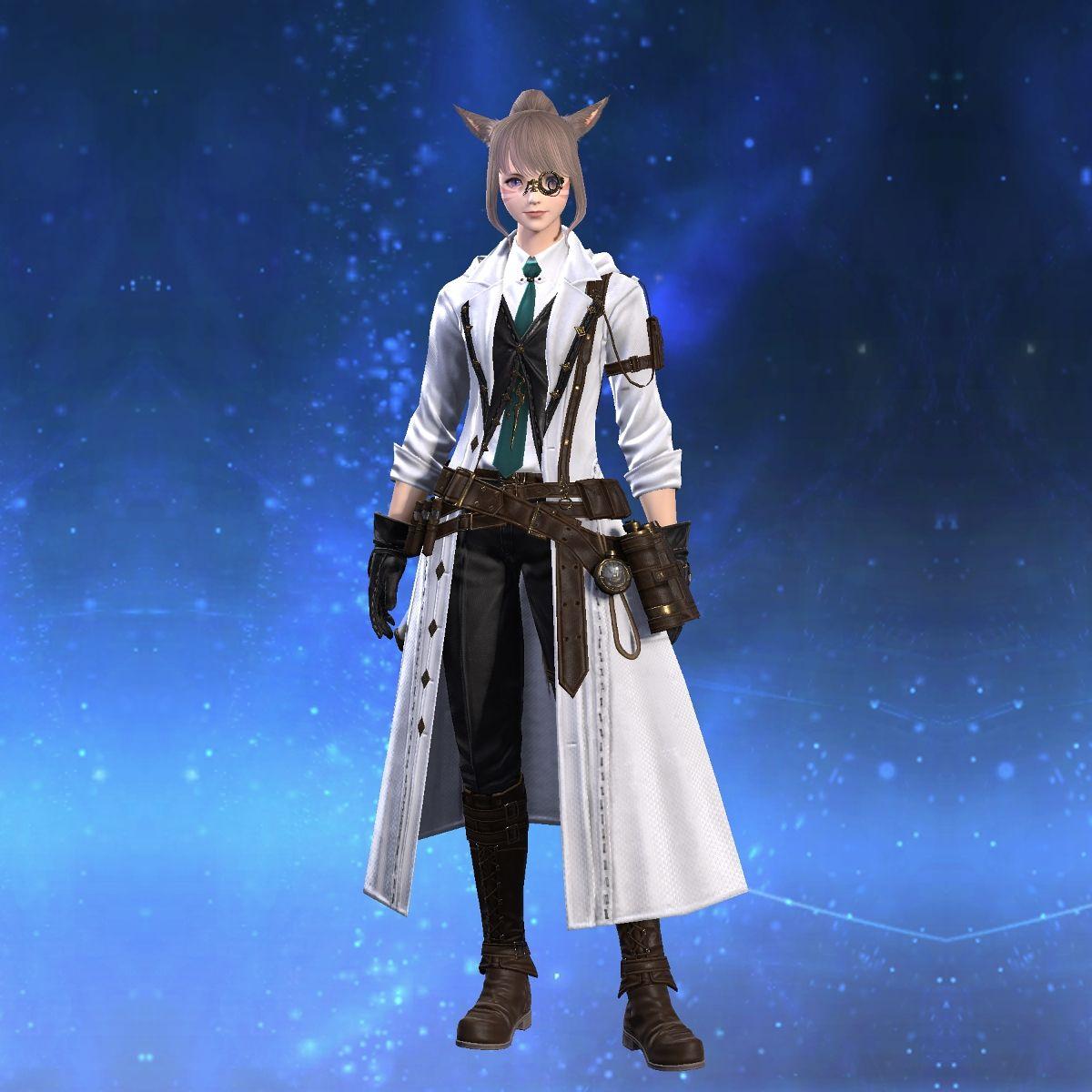 Scientist's Coat's gearset image female model.
