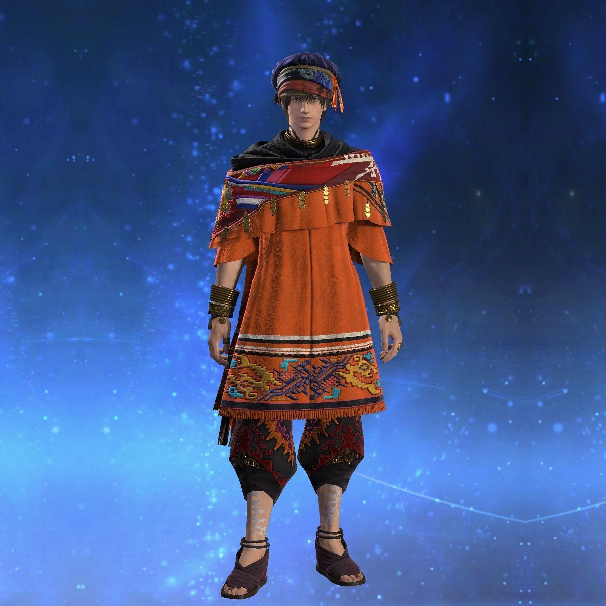 Zormor Poncho of Striking's gearset image male.