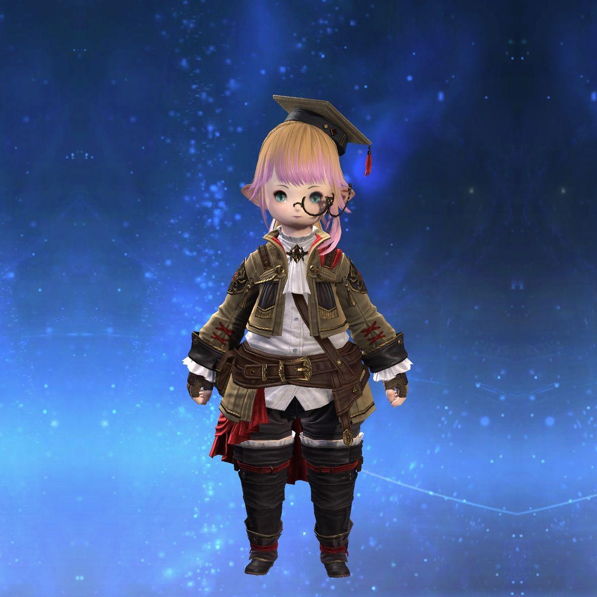 Pedagogy Gown's gearset image female model.